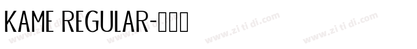 Kame Regular字体转换